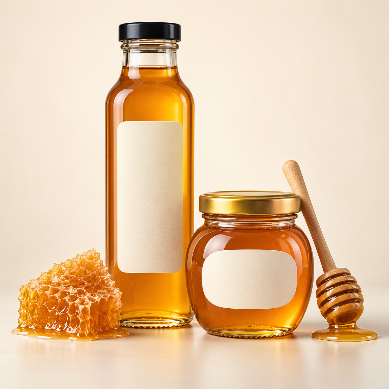 premium-bottle Oasis Honey Bottle & Glass Jar - Image 1